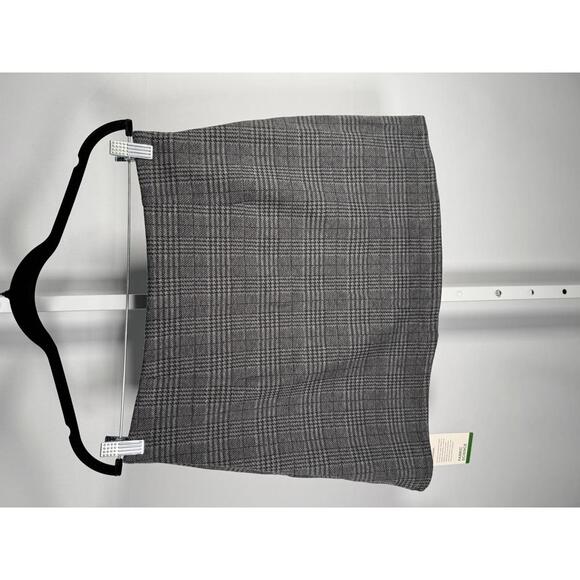 NWT Halara High Waisted 2-in-1 Houndstooth Plaid Mini Skirt Charcoal Black L - Picture 2 of 13